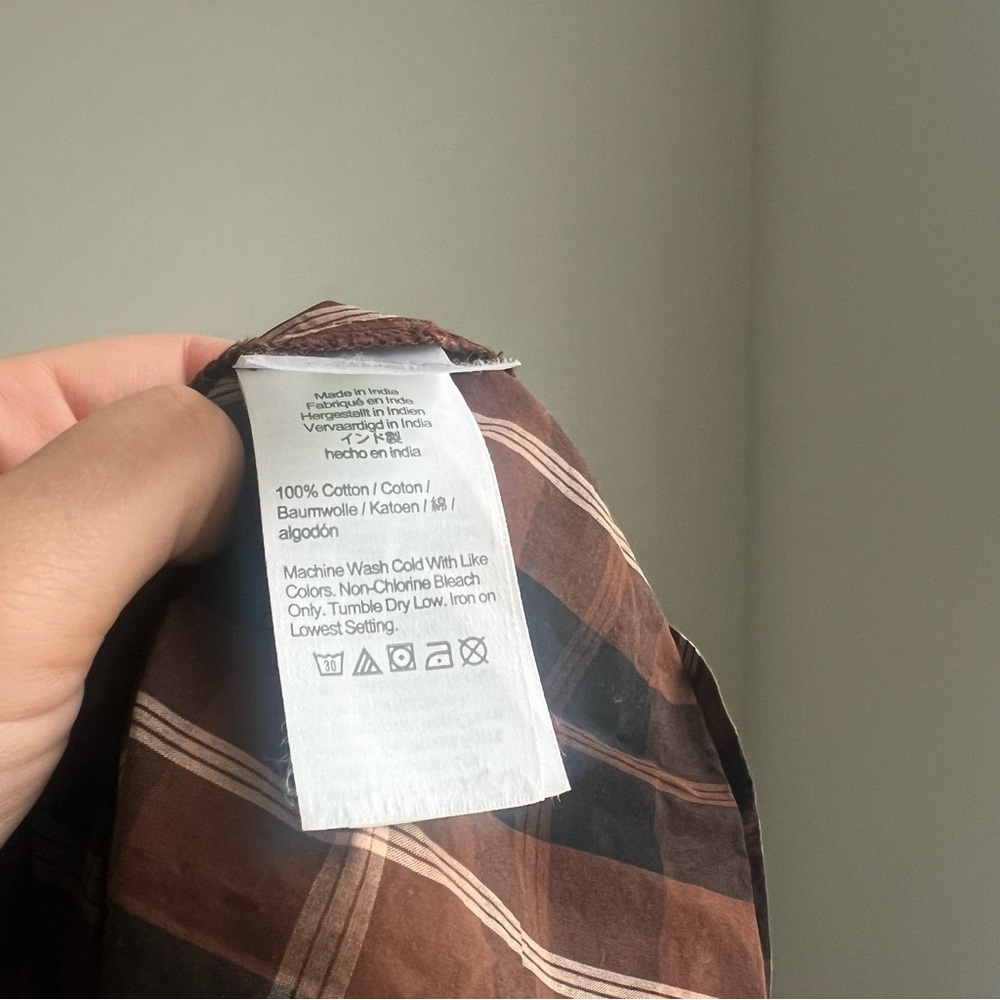 J Crew Smocked Puff Sleeve Midi Dress in Friday Plaid Print Women's XL - Picture 7 of 7
